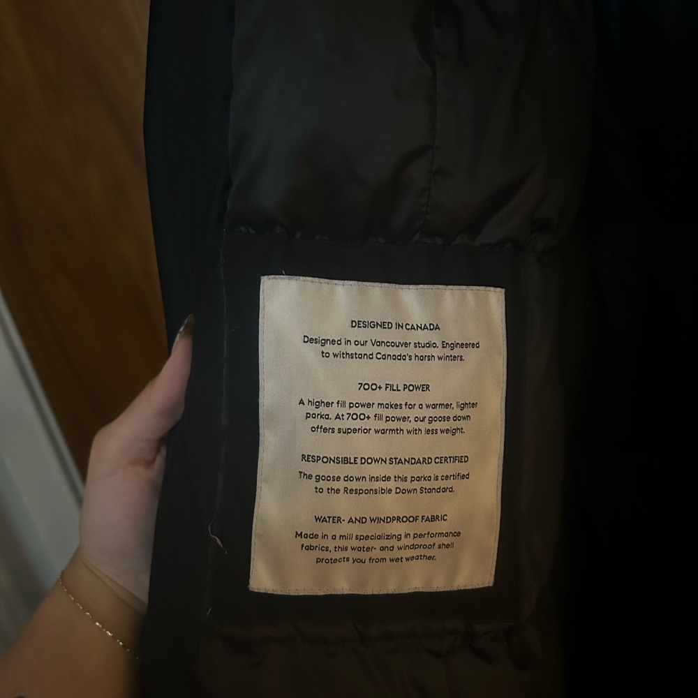 Aritzia Black Puffer Coat with Faux Fur Trim - Picture 6 of 8